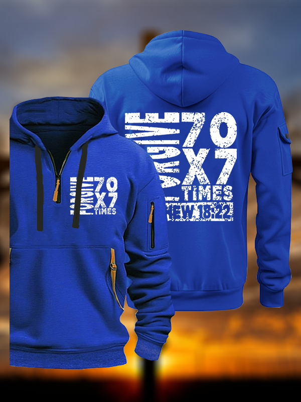 Forgive 70X7 Times Jesus God Christian Zipper Hoodies