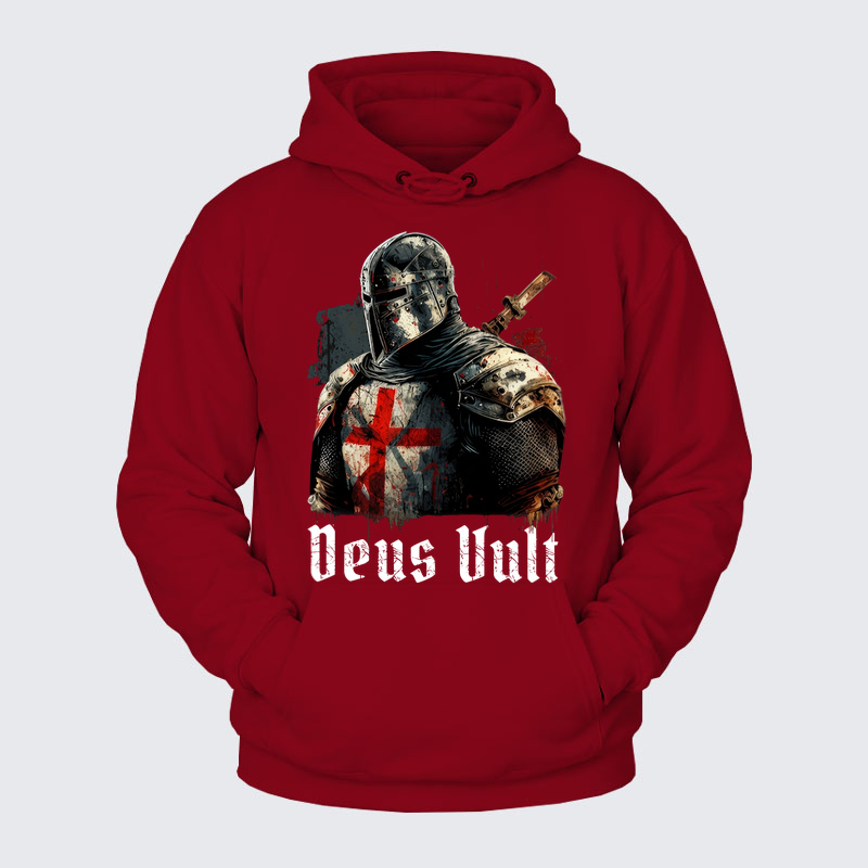 Plush Fleece-Lined Hoodie - Deus Vult