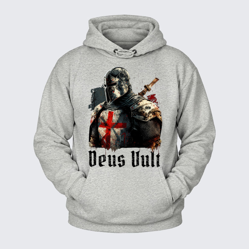 Plush Fleece-Lined Hoodie - Deus Vult