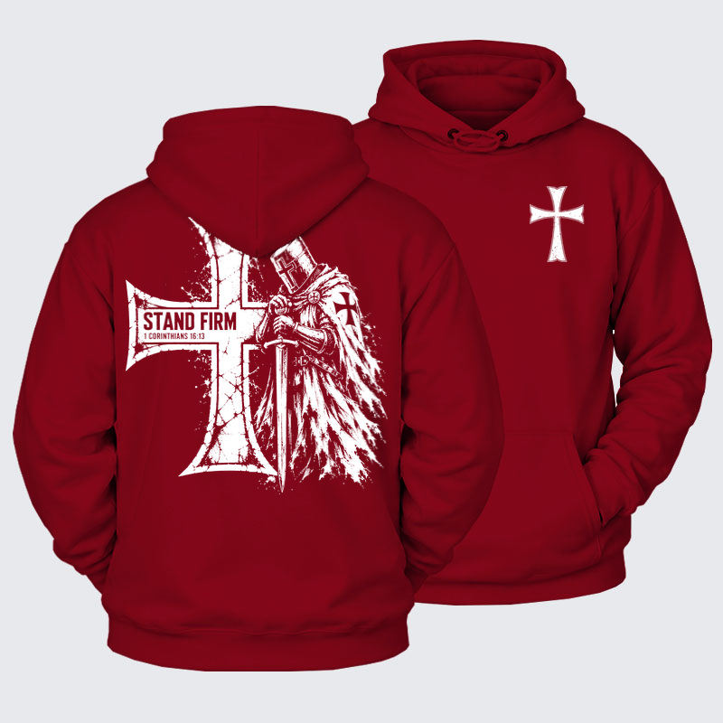 Plush Fleece-Lined Hoodies - Stand Firm – 1 Corinthians 16:13 Christian Knight