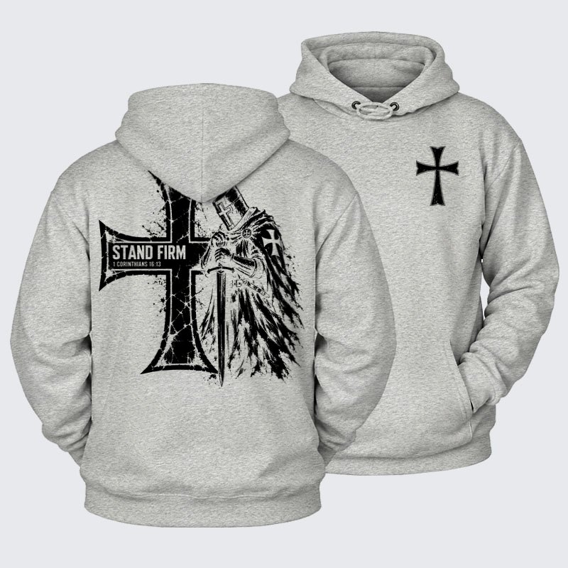 Plush Fleece-Lined Hoodies - Stand Firm – 1 Corinthians 16:13 Christian Knight