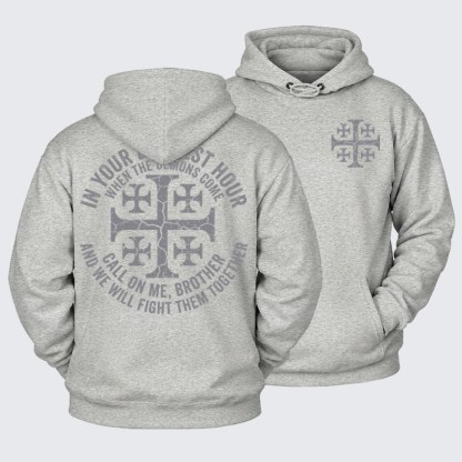 Plush Fleece-Lined Hoodie - Call On Me Brother – Knights of Faith