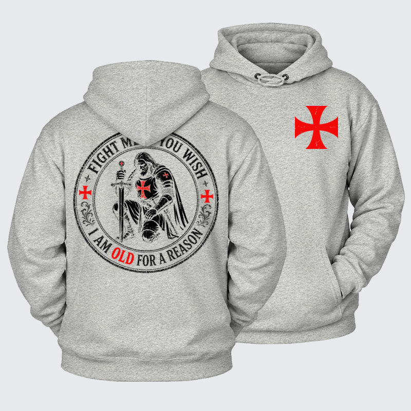 Plush Fleece-Lined Hoodies - Fight Me If You Wish I Am Old For A Reason