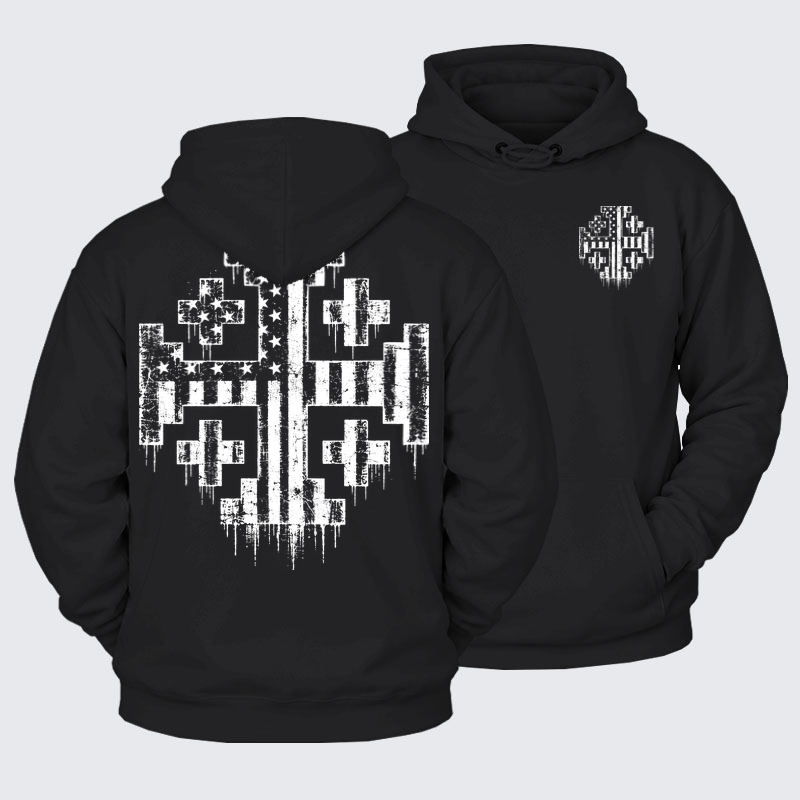 Plush Fleece-Lined Hoodie - A Man of God – Christian Warrior Knight & Lion