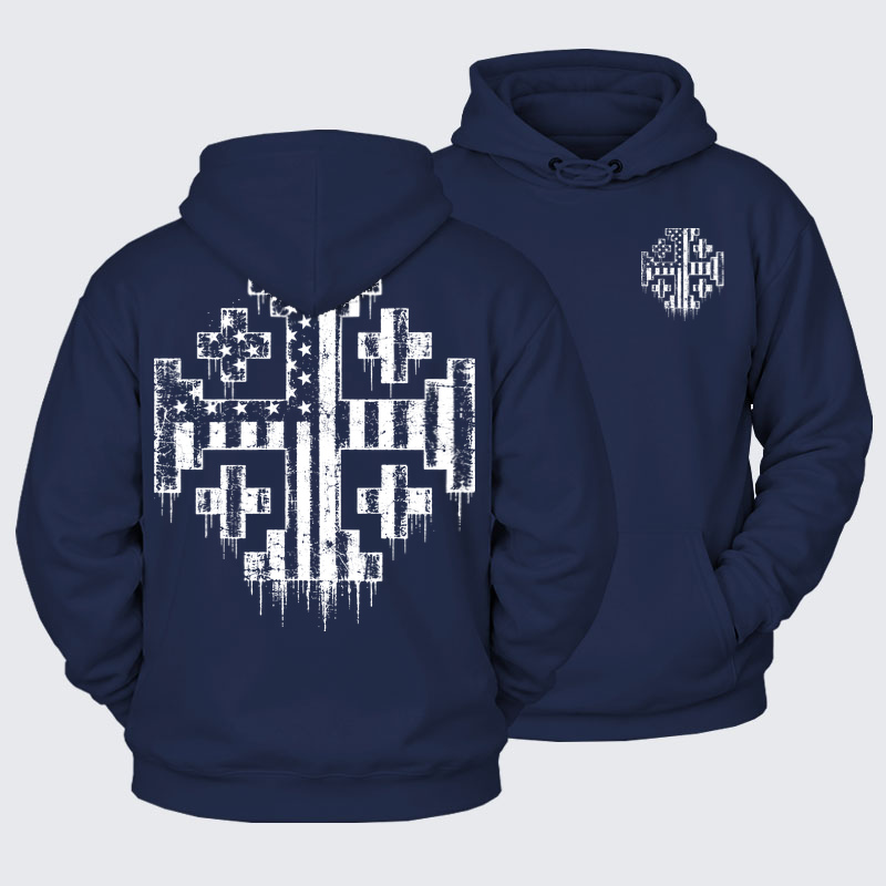 Plush Fleece-Lined Hoodie - A Man of God – Christian Warrior Knight & Lion