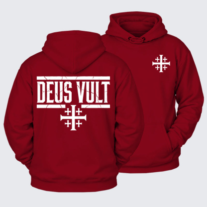 Plush Fleece-Lined Hoodie - Deus Vult