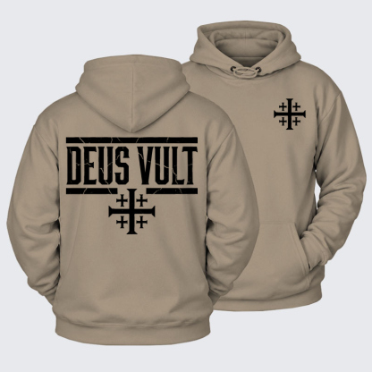 Plush Fleece-Lined Hoodie - Deus Vult