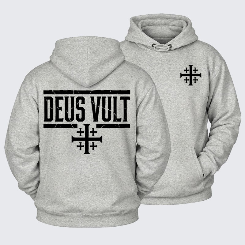 Plush Fleece-Lined Hoodie - Deus Vult
