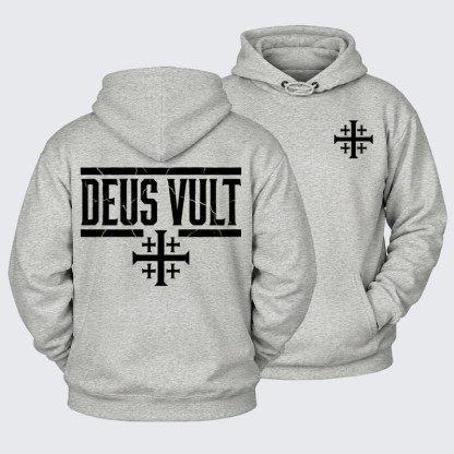 Plush Fleece-Lined Hoodie - Deus Vult