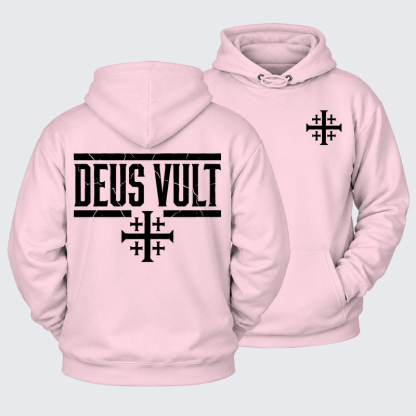 Plush Fleece-Lined Hoodie - Deus Vult