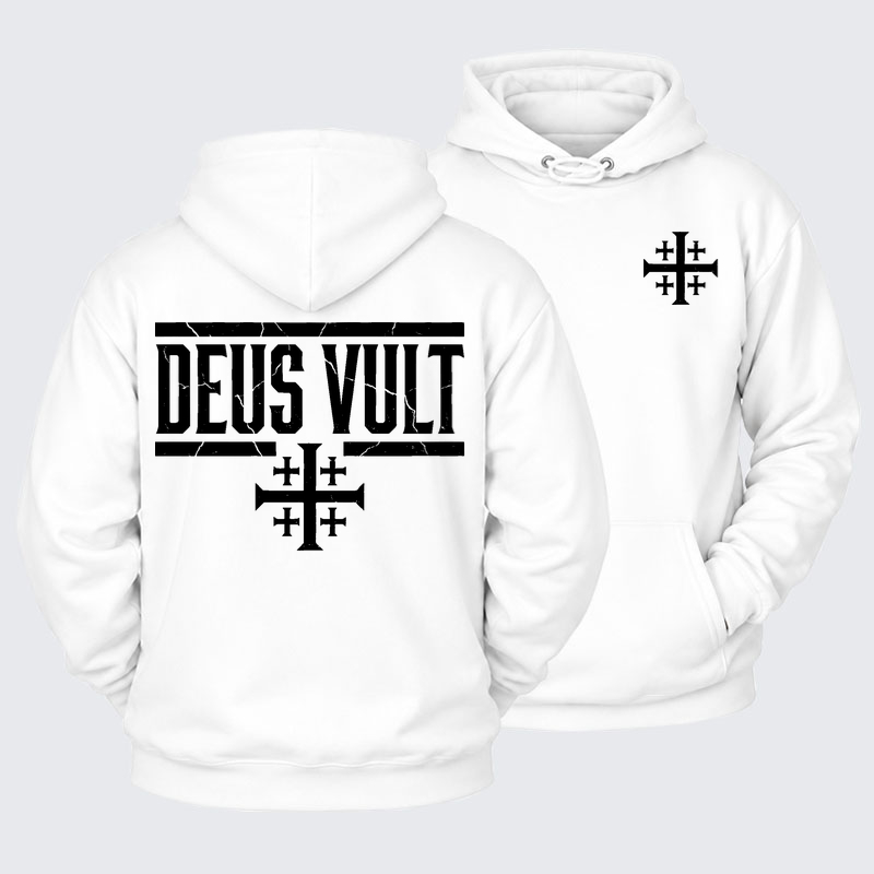 Plush Fleece-Lined Hoodie - Deus Vult