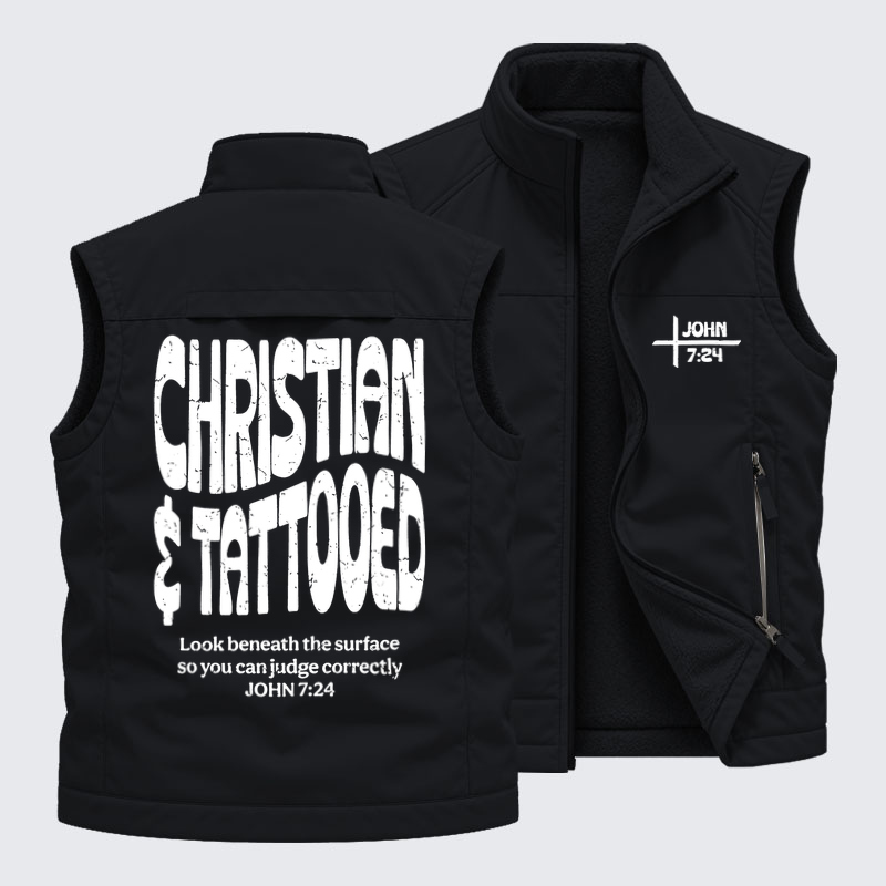 Reversible Fleece-Lined Outdoor Vest -Christian & Tattooed   