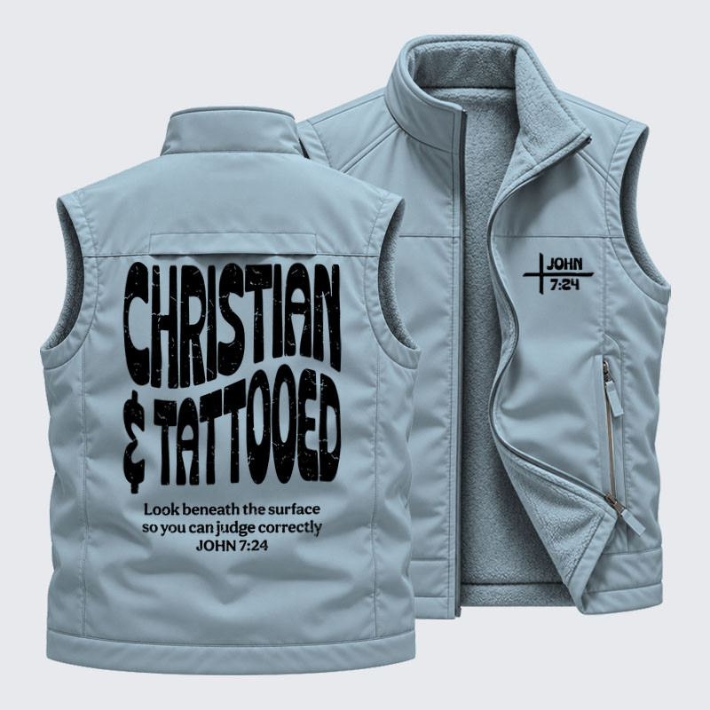 Reversible Fleece-Lined Outdoor Vest -Christian & Tattooed   