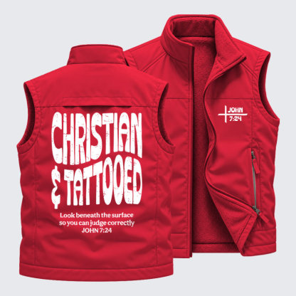 Reversible Fleece-Lined Outdoor Vest -Christian & Tattooed   