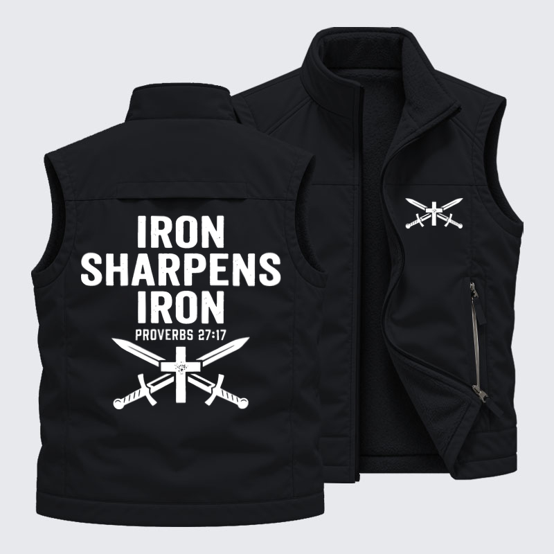[Copy]Reversible Fleece-Lined Outdoor Vest -Iron Sharpens Iron