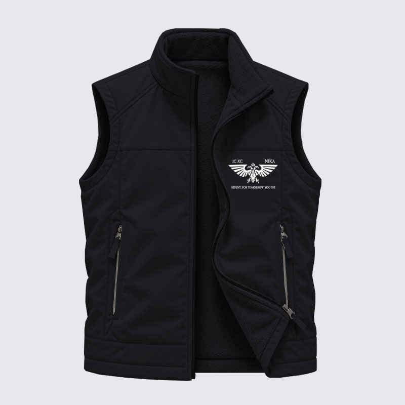 Reversible Fleece-Lined Outdoor Vest - Orthodox Warhammer   