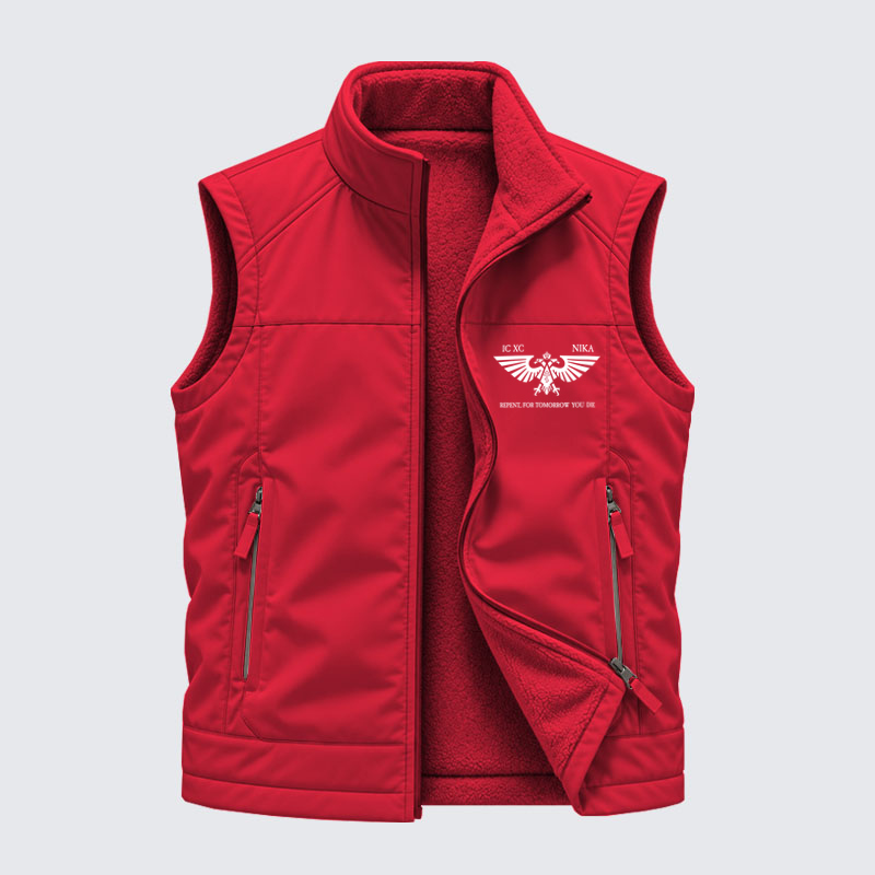 Reversible Fleece-Lined Outdoor Vest - Orthodox Warhammer   