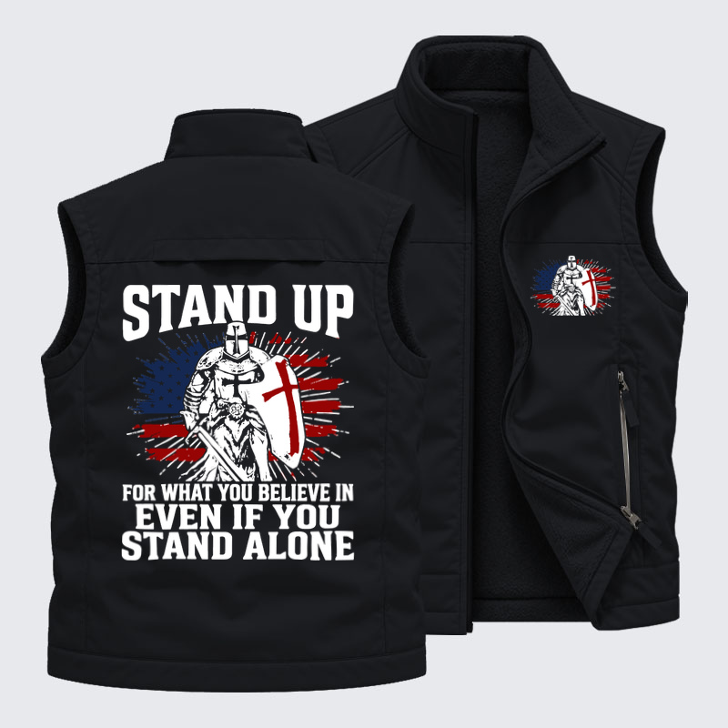 Reversible Fleece-Lined Outdoor Vest -Stand Up For What You Believe