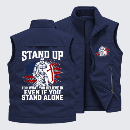 Reversible Fleece-Lined Outdoor Vest -Stand Up For What You Believe