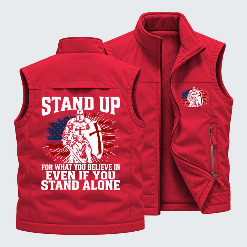Reversible Fleece-Lined Outdoor Vest -Stand Up For What You Believe