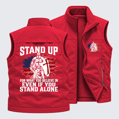 Reversible Fleece-Lined Outdoor Vest -Stand Up For What You Believe
