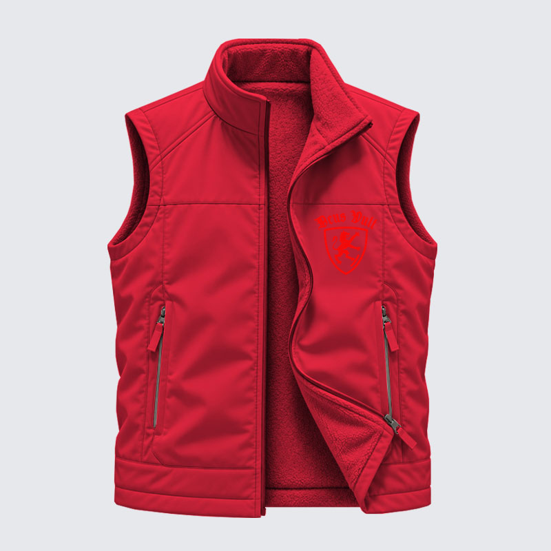 Reversible Fleece-Lined Outdoor Vest -Deus Vult