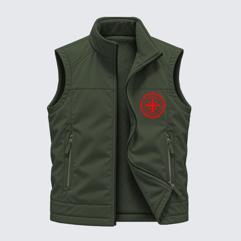 Reversible Fleece-Lined Outdoor Vest -Fear Not Isaiah 41:10