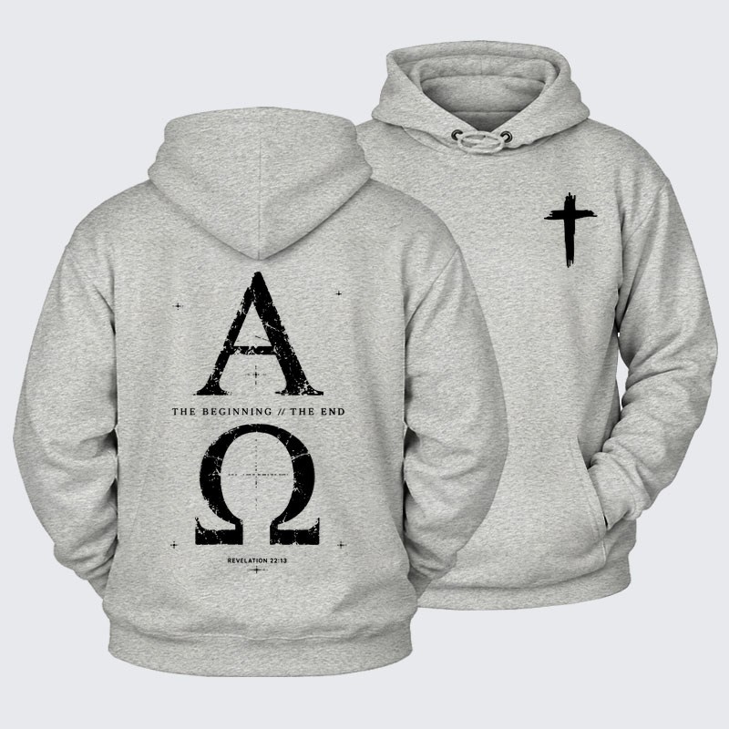 Plush Fleece-Lined Hoodie - Alpha and the Omega Revelation 22:13
