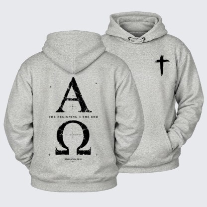 Plush Fleece-Lined Hoodie - Alpha and the Omega Revelation 22:13