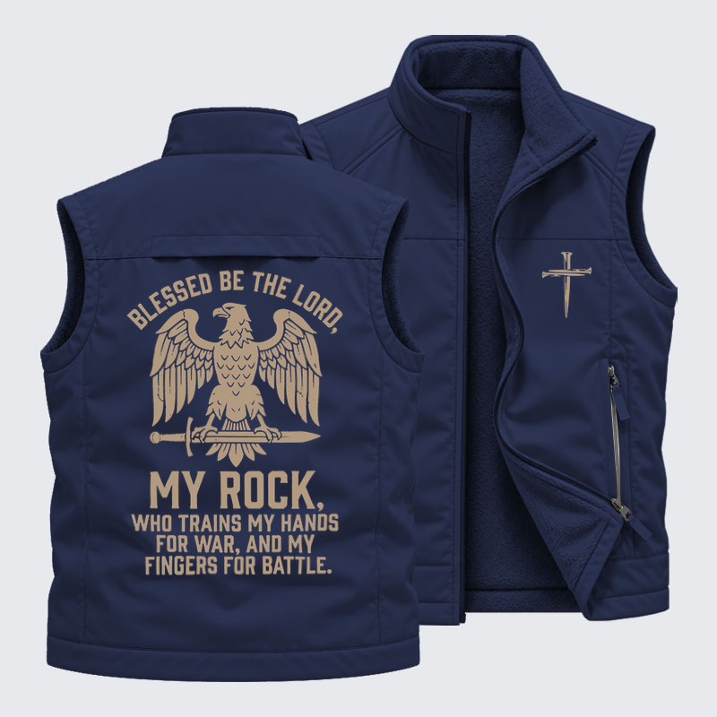 Reversible Fleece-Lined Outdoor Vest -Blessed Be The Lord