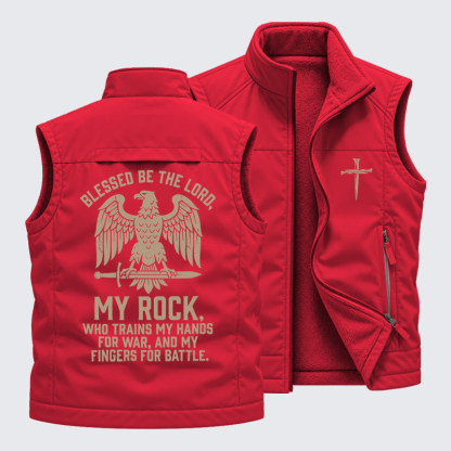 Reversible Fleece-Lined Outdoor Vest -Blessed Be The Lord