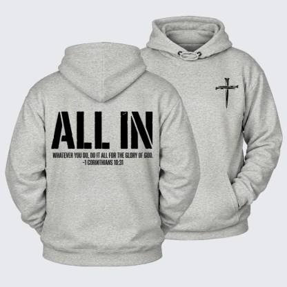 Plush Fleece-Lined Hoodie - All In 1 Corinthians 10:31   