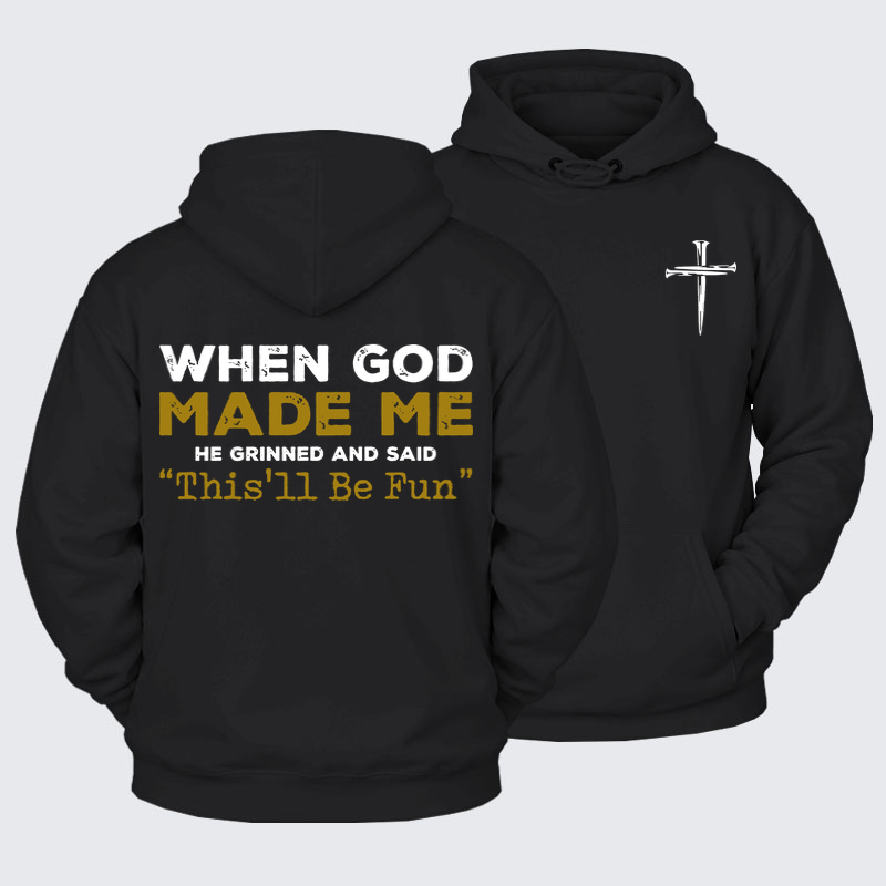 Plush Fleece-Lined Hoodie - When God Made Me   