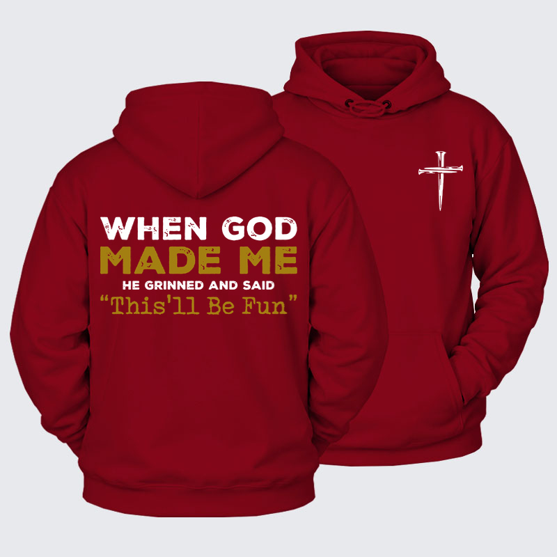 Plush Fleece-Lined Hoodie - When God Made Me   