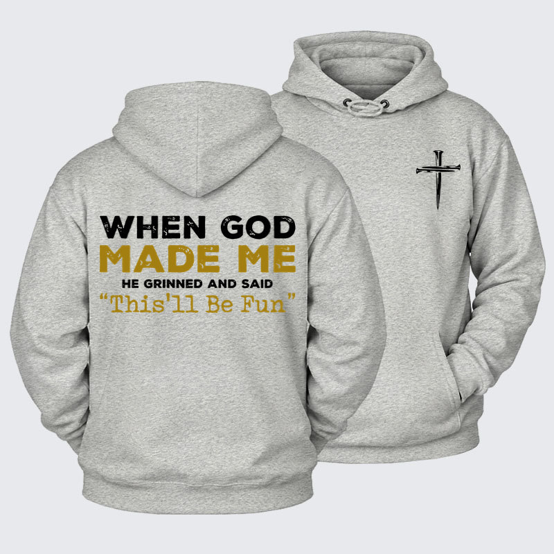 Plush Fleece-Lined Hoodie - When God Made Me   