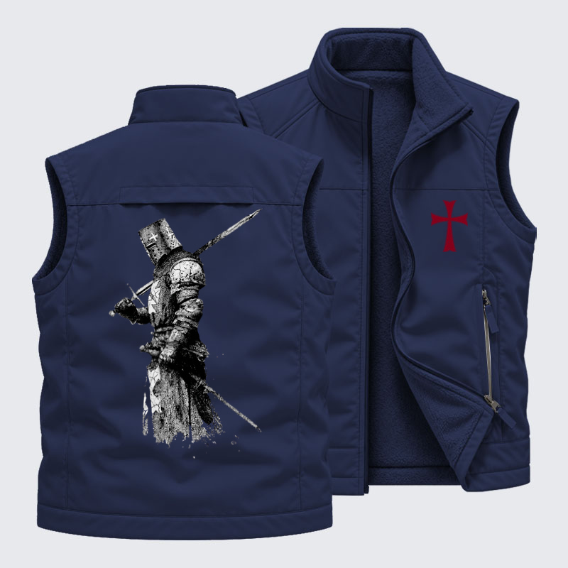 Reversible Fleece-Lined Outdoor Vest -Armor of God   