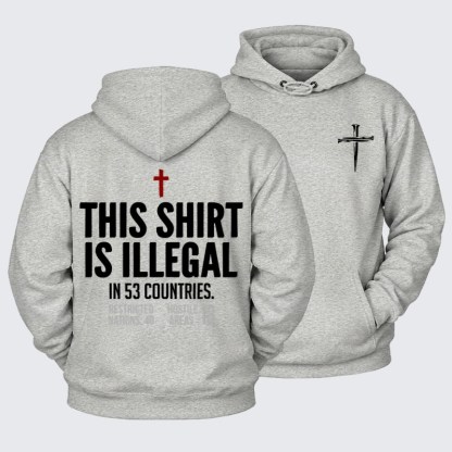 Plush Fleece-Lined Hoodie - This Shirt is Illegal   