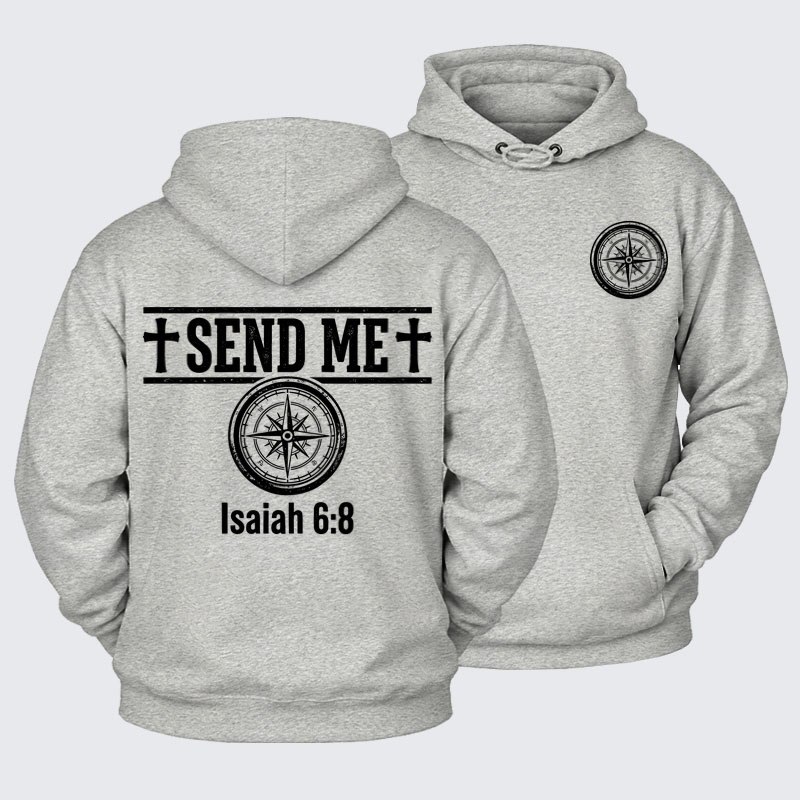 Plush Fleece-Lined Hoodie - Isaiah 6:8 - SEND ME   