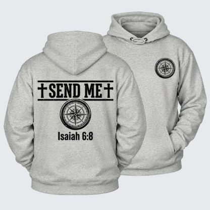 Plush Fleece-Lined Hoodie - Isaiah 6:8 - SEND ME   