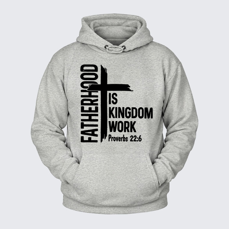 Plush Fleece-Lined Hoodie - Fatherhood is Kingdom Work