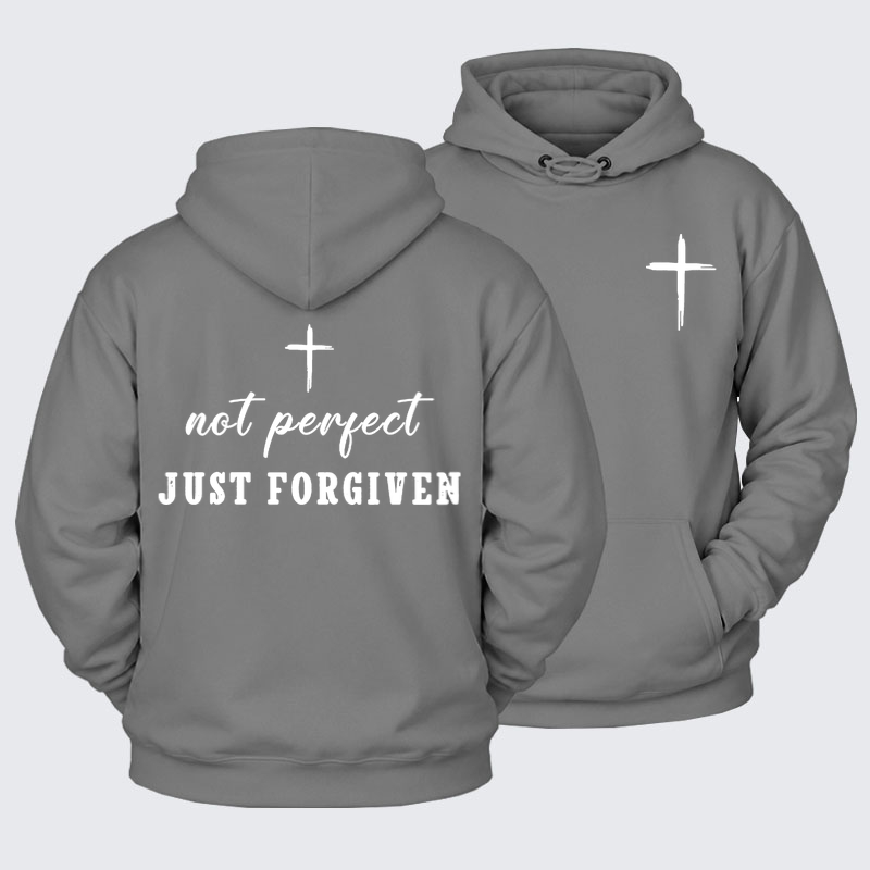 Plush Fleece-Lined Hoodie - Not Perfect Just Forgiven   