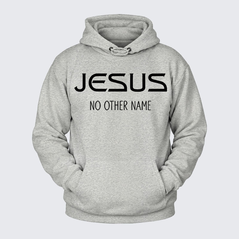 Plush Fleece-Lined Hoodie - Jesus No Other Name   
