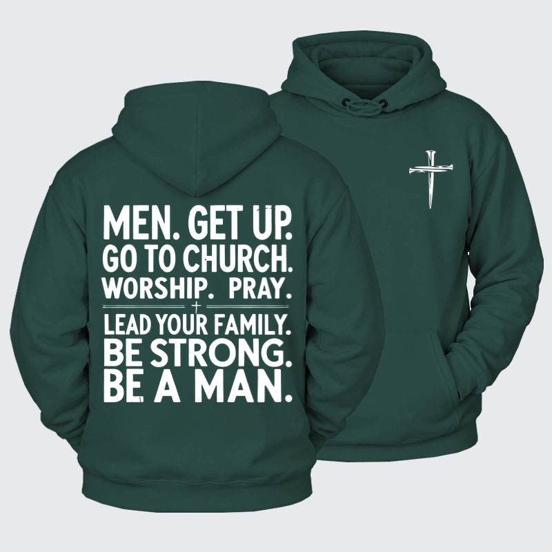 Plush Fleece-Lined Hoodie - Be A Man