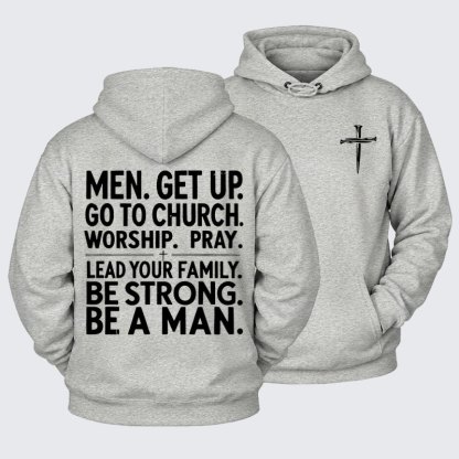 Plush Fleece-Lined Hoodie - Be A Man