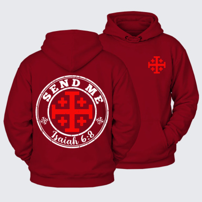 Plush Fleece-Lined Hoodie - Isaiah 6:8 - SEND ME