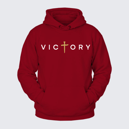 Plush Fleece-Lined Hoodie - Victory Cross   