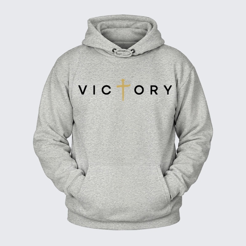 Plush Fleece-Lined Hoodie - Victory Cross   