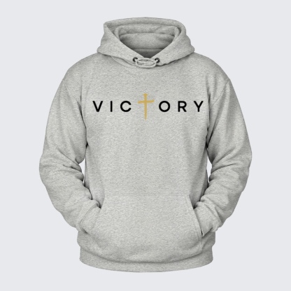Plush Fleece-Lined Hoodie - Victory Cross   