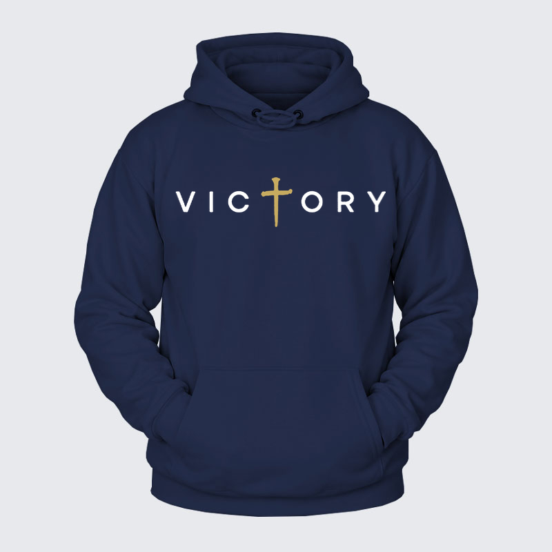 Plush Fleece-Lined Hoodie - Victory Cross   