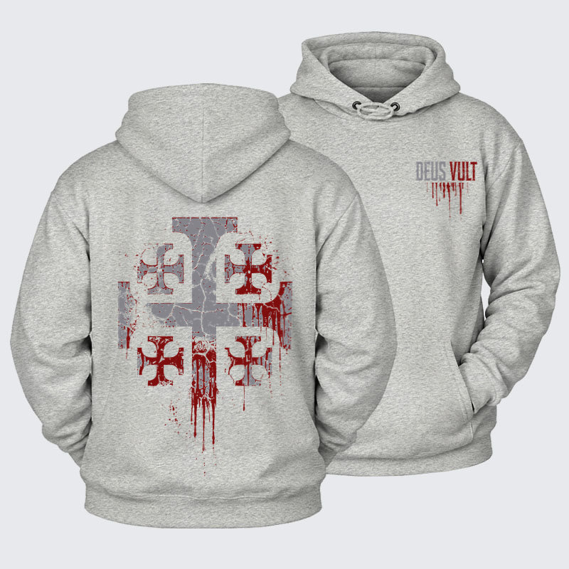 Plush Fleece-Lined Hoodie - Deus Vult